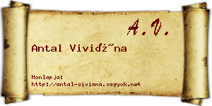 Antal Viviána névjegykártya